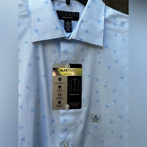 Alfani Men's Regular Fit 2-Way Stretch Stain Resistant Shirt